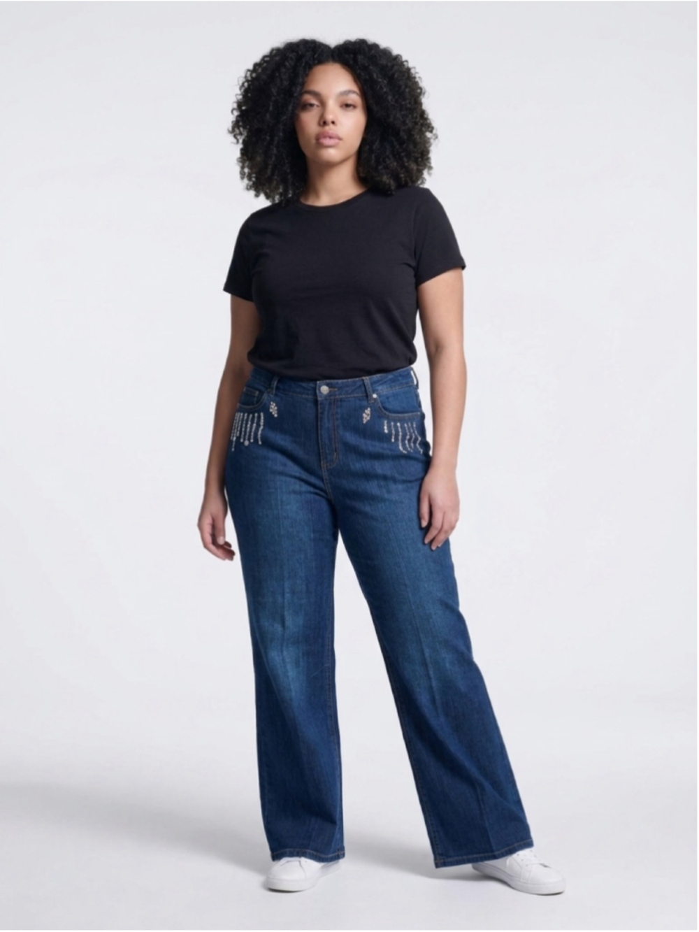Women's Bandolino Mandie Straight Leg Jeans Size 18W Blue Silver